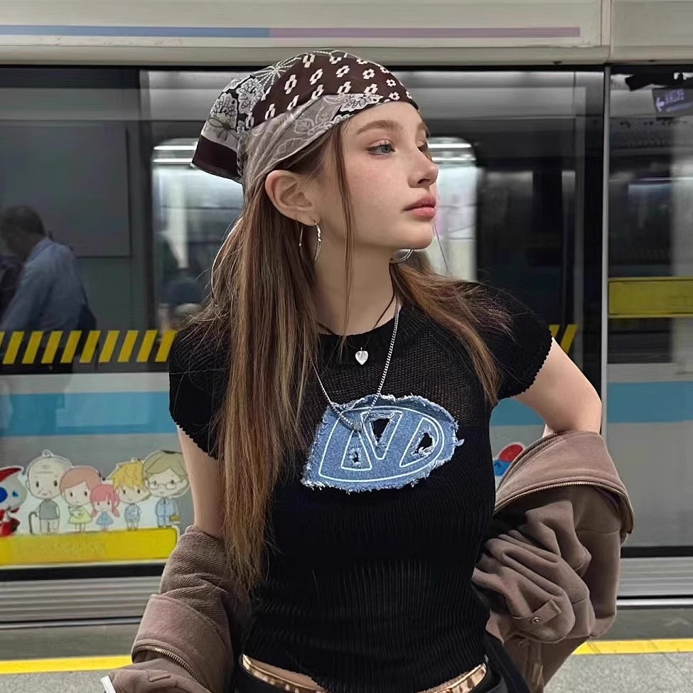 Street Fashion Girl - Pañuelo para la Cabeza Estilo Americano