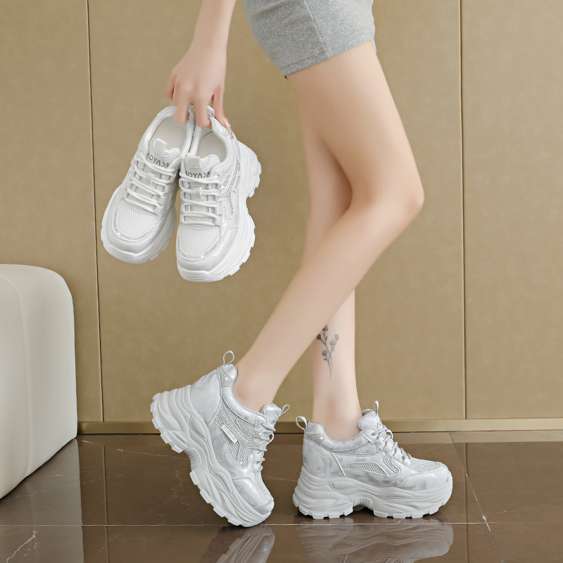 Street Fashion Walk - Zapatillas deportivas de plataforma con malla