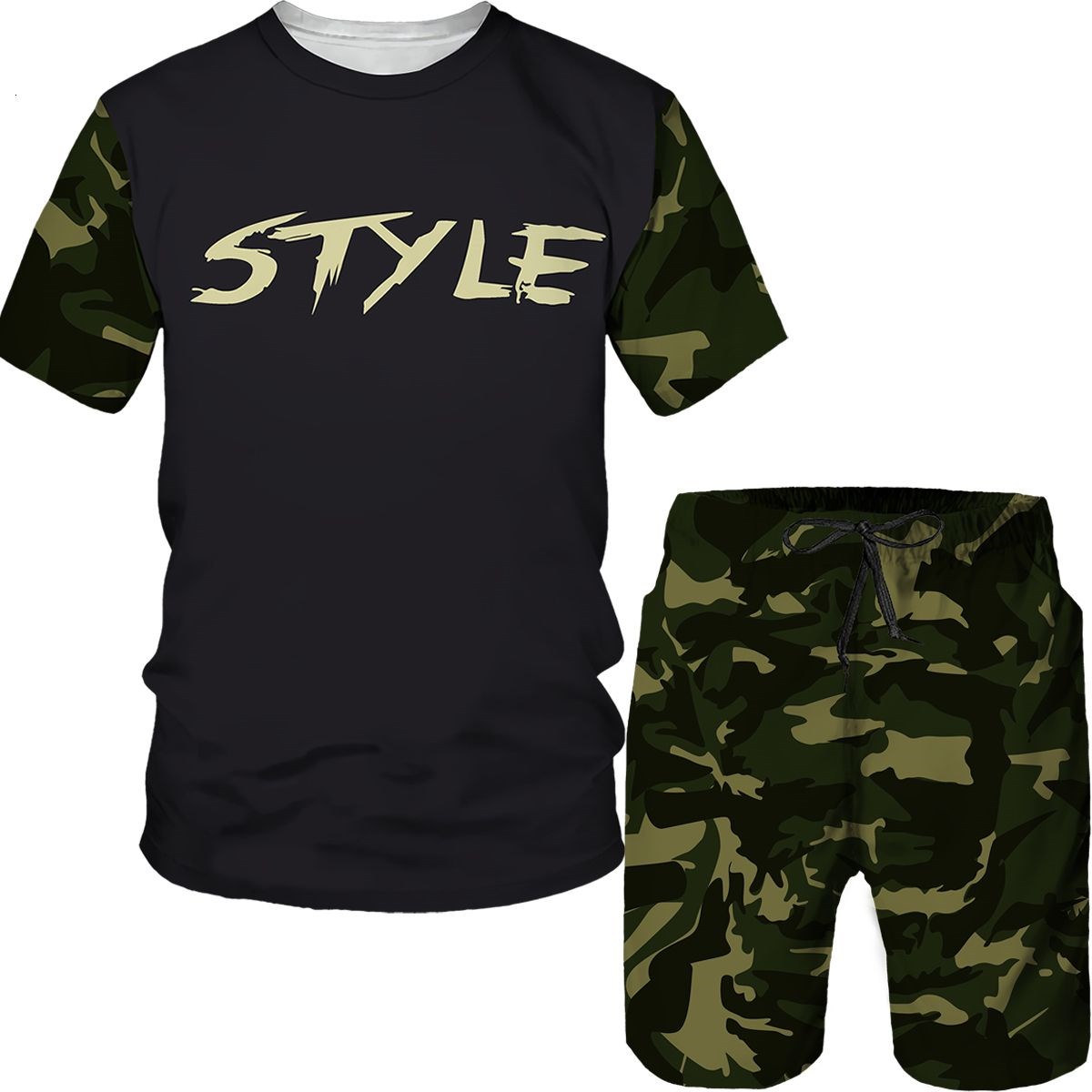 Street Fashion Dance - Trajes de Camuflaje para Hombre, Camisetas